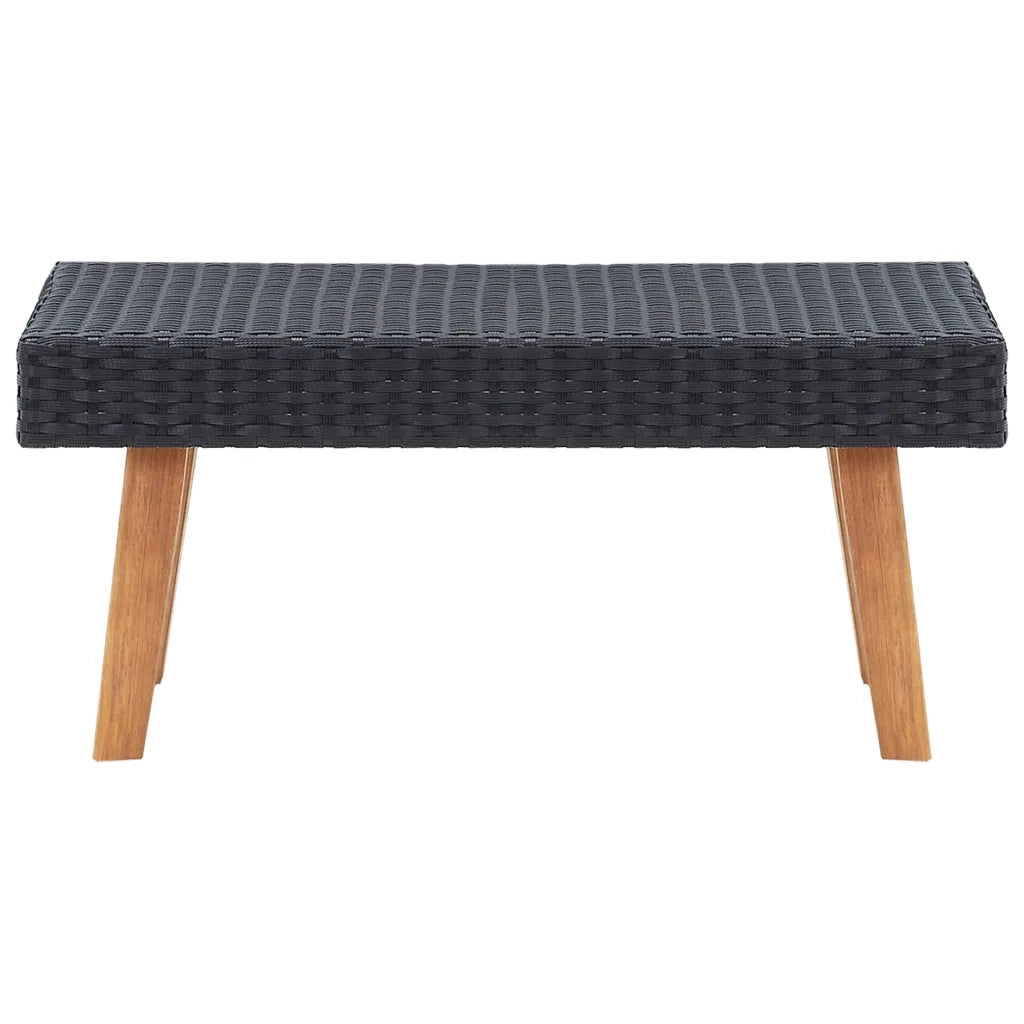 Set Divani da Giardino 5 pz con Cuscini in Polyrattan Nero 3059333