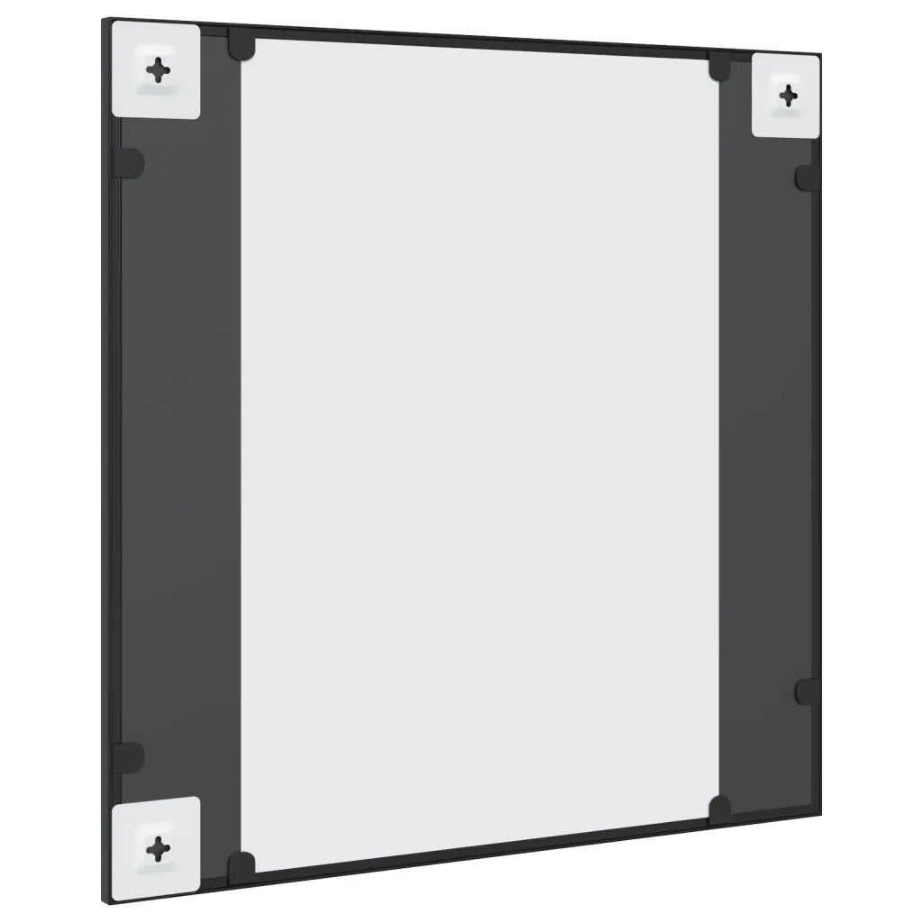 Specchio da Parete-Specchio a Muro-Specchio Decorativo Nero 60x60 cm Quadrato in Ferro