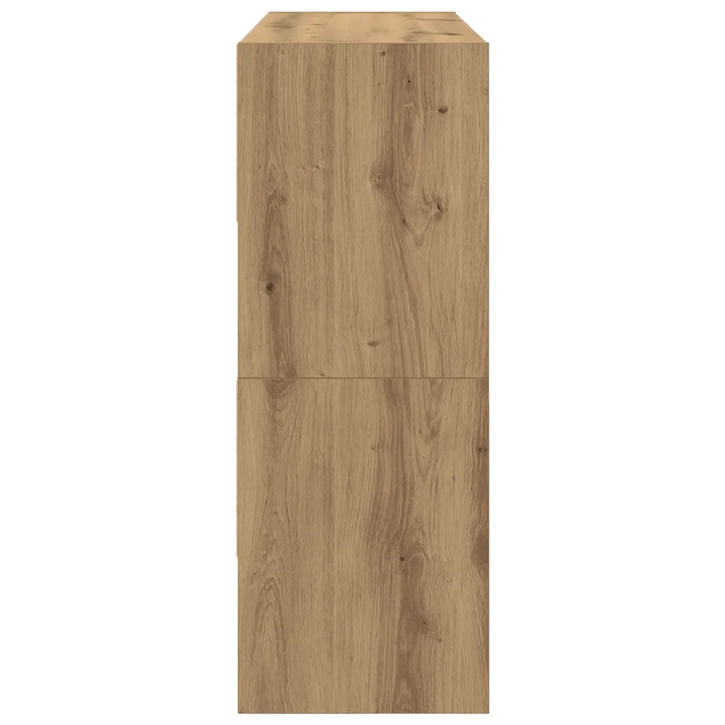 Scarpiere 2 pz Impilabili Rovere Artigianale 89,5x30x40 cm
