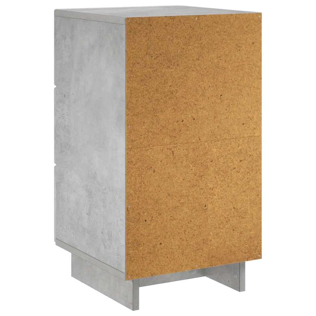 Armadio da Notte Grigio Cemento 33,5 x 34,5 x 60 cm 8011429