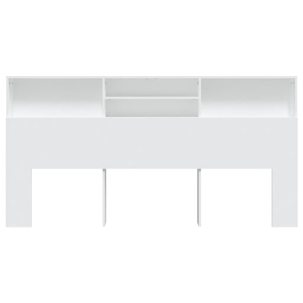 Testiera con Contenitore Bianco 200x19x103,5 cm 811889