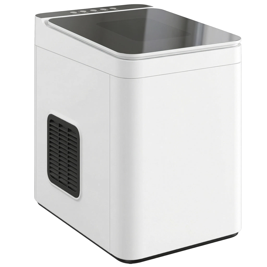 Macchina per Ghiaccio Autopulente Compatta con Paletta e Cestino ¨C Zephmum ¨C Bianco