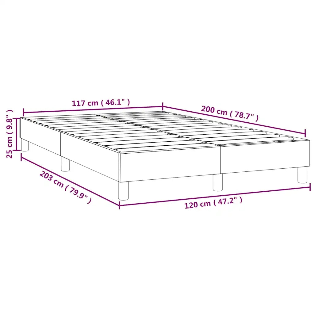 Struttura Letto a Rete a Molle-Giroletto Blu Scuro 120x200 cm in Velluto 485338