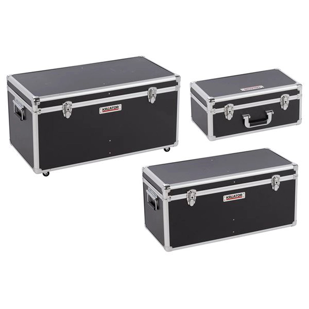 SET BAULI VALIGIA BAULE PORTATTREZZI PORTAUTENSILI CASSETTA 3pz KREATOR
