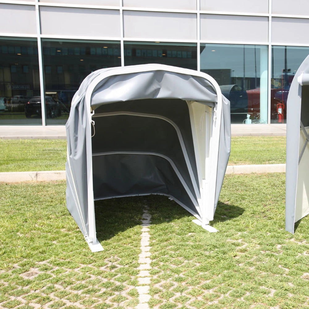 Motobox a Chiocciola Copertura Box in PVC 280x130xh140 cm per Moto Scooter Grigio