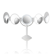 Specchio da tavolo con led in plastica bianco cm. L.25xP.20,5xH.46,5
