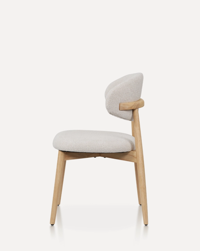 Sedia in Legno Daphne, Naturale / Bianco Avorio