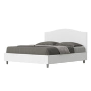 Letto matrimoniale senza rete 160x190 bianco frassino testata similpelle bianco Grace