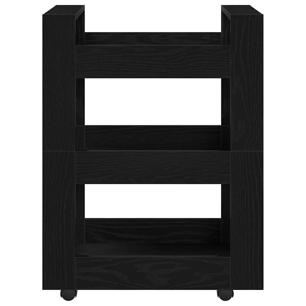 Carrello da Cucina Rovere Nero 60 x 45 x 80 cm CFW7048768