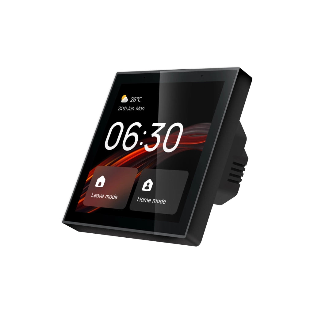 Pannello di Controllo Smart Home, Alexa Incorporato, Touchscreen 4", Automatizione per Prodotti Tuya Smart Life, Hub Zigbee 3.0 Incorporato e Gateway BLE SIG Mesh, 86X86mm, da Incasso Scatola 502