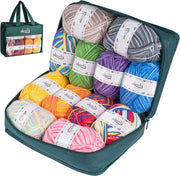 Filato Acrilico a Doppia Trama Colorato per Artigianato di Maglia DIY - 12 * 50g Skeine