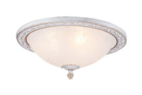 Plafoniera Ceiling & Wall in Metallo Aritos Bianco con Oro