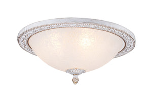 Plafoniera Ceiling & Wall in Metallo Aritos Bianco con Oro