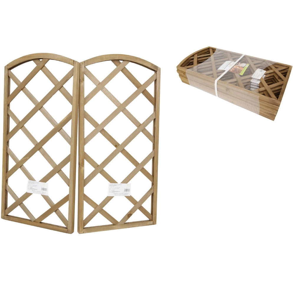 Trade Shop - Pannello Traliccio Recinzione In Legno Naturale 60 X 30 Cm Rampicanti Giardino -