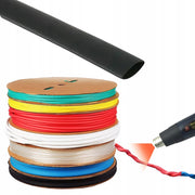 Tubo Termorestringente Nero 200mm 1m – Flessibile e Autoestinguente | Riduzione 2:1, Resistente UV, Impermeabile
