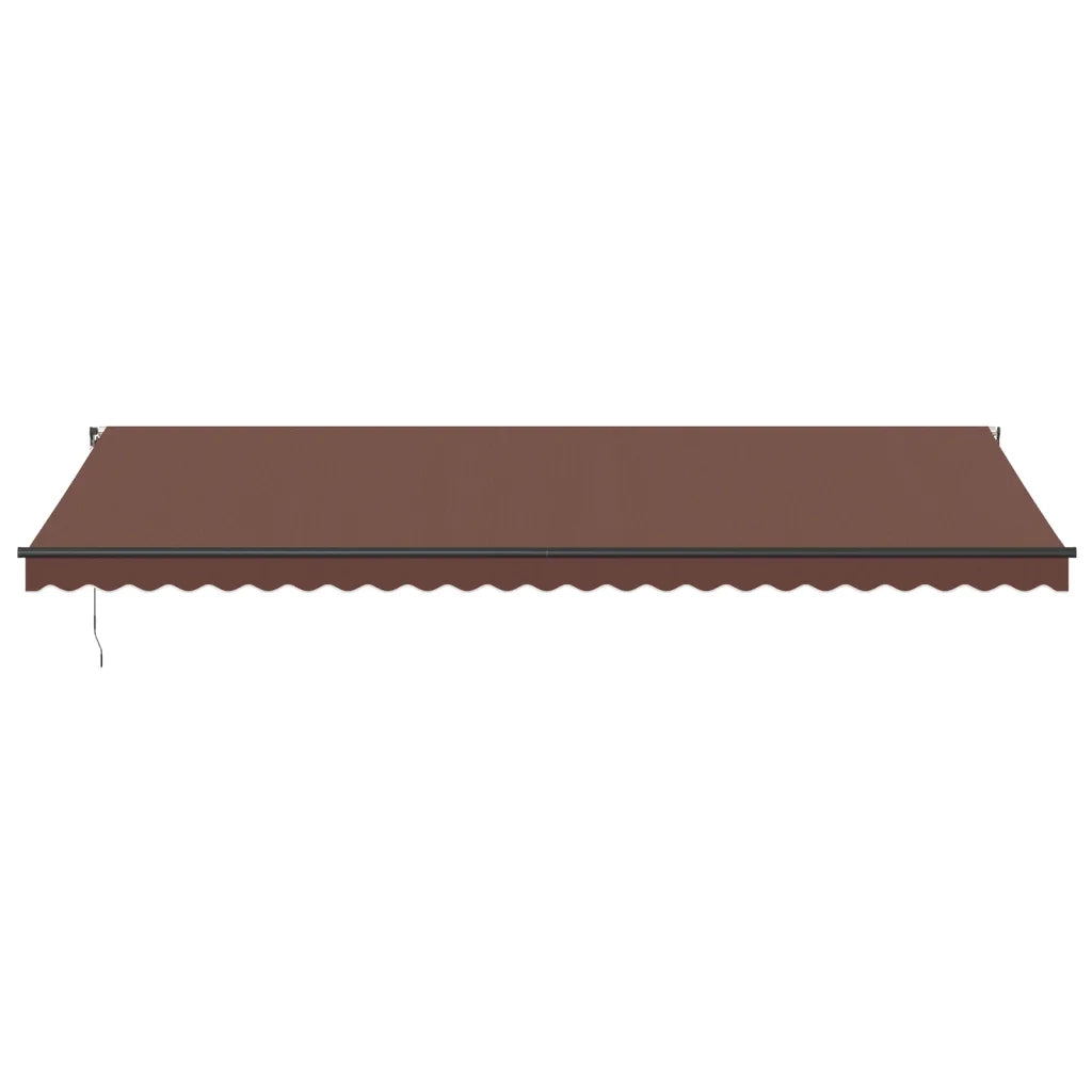 vidaXL Tenda da Sole Retrattile Manuale Marrone 600x350 cm