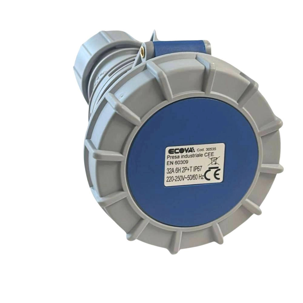 Presa industriale ecova 30535 32a 230v 2p+t ip67