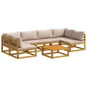Set di divani 7 pz Naturale Legno di Acacia Massello 3417236
