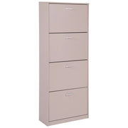 Scarpiera 4 Ante In Melamina Tortora 60x24x150