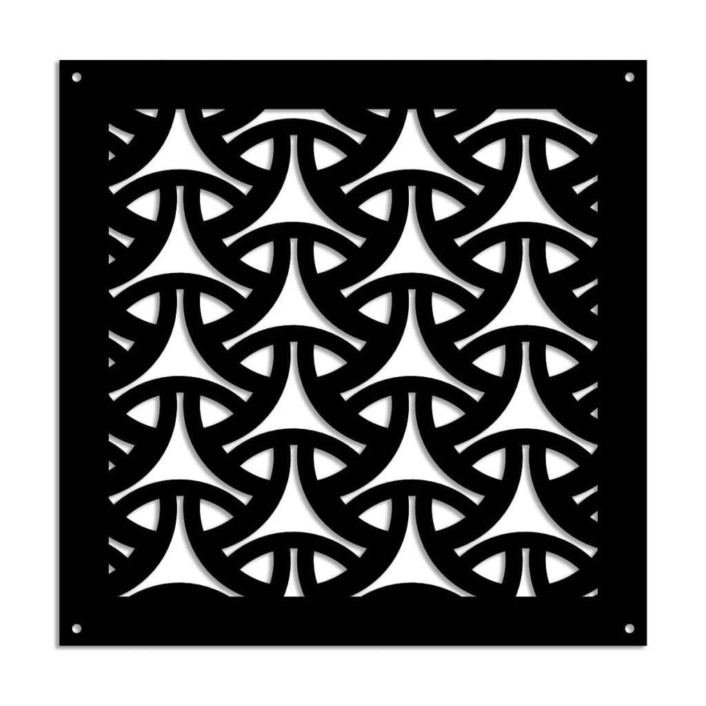 WEAVING - Pannello in PVC traforato - Parasole Colore: nero, Misura: 98x98 cm