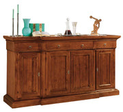 Madia credenza 4 porte 4 cassetti in legno arte povera l. 224  p.52  h.115 - Mobili 2G