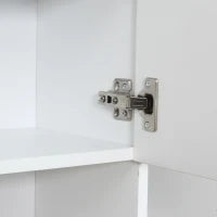 Credenza Cucina con Armadietti a 2 Ante e Cassetto in Legno, 80x40x180cm, Bianco