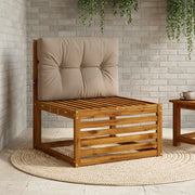 Cuscino per schienale di pallet VIANEN 100% Poliestere Tortora 953412