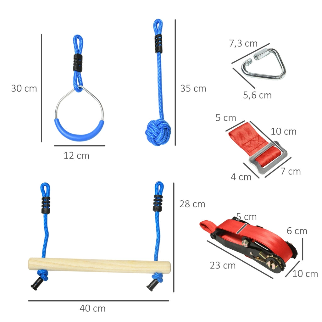 Percorso a ostacoli ninja per bambini ¨C Minimal ¨C Blu nero rosso