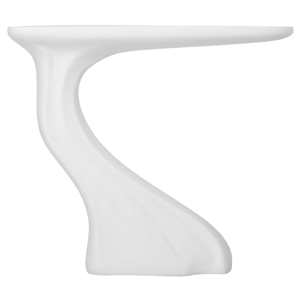 Mobile da ingresso in legno bianco e metallo 98x26x85h cm