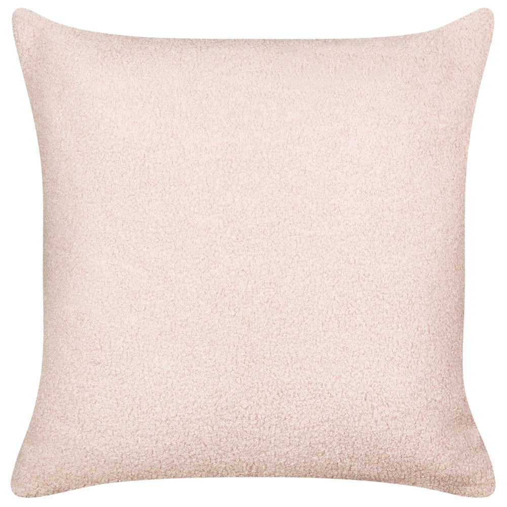 Set di 2 cuscini decorativi Rosa Boucle 45 x 45 cm fodera rimovibile con cerniera Accessori decorativi Boho