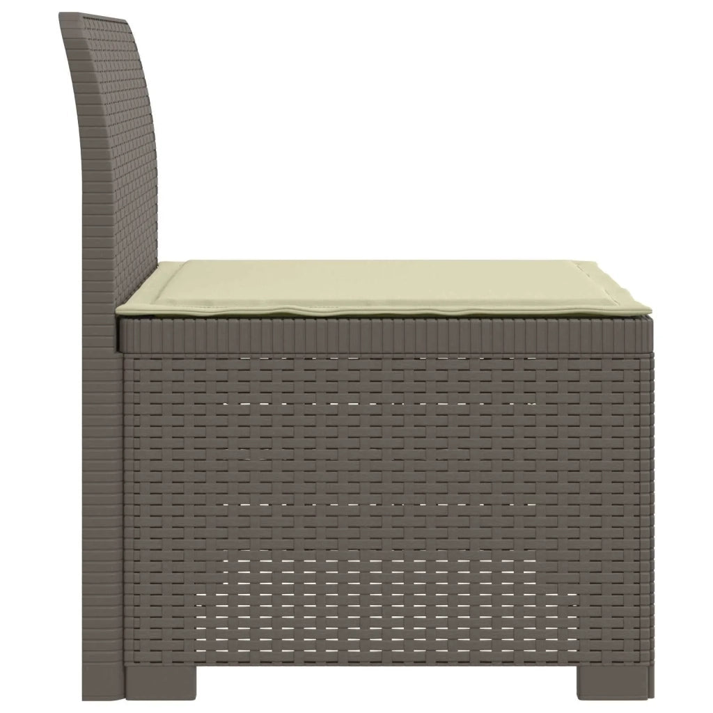 Divano da esterno-Divano da Giardino a 1 Posto con Cuscino Aspetto Rattan PP 535678