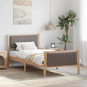 Struttura del Letto con testiera Marrone e taupe 90 x 200 cm