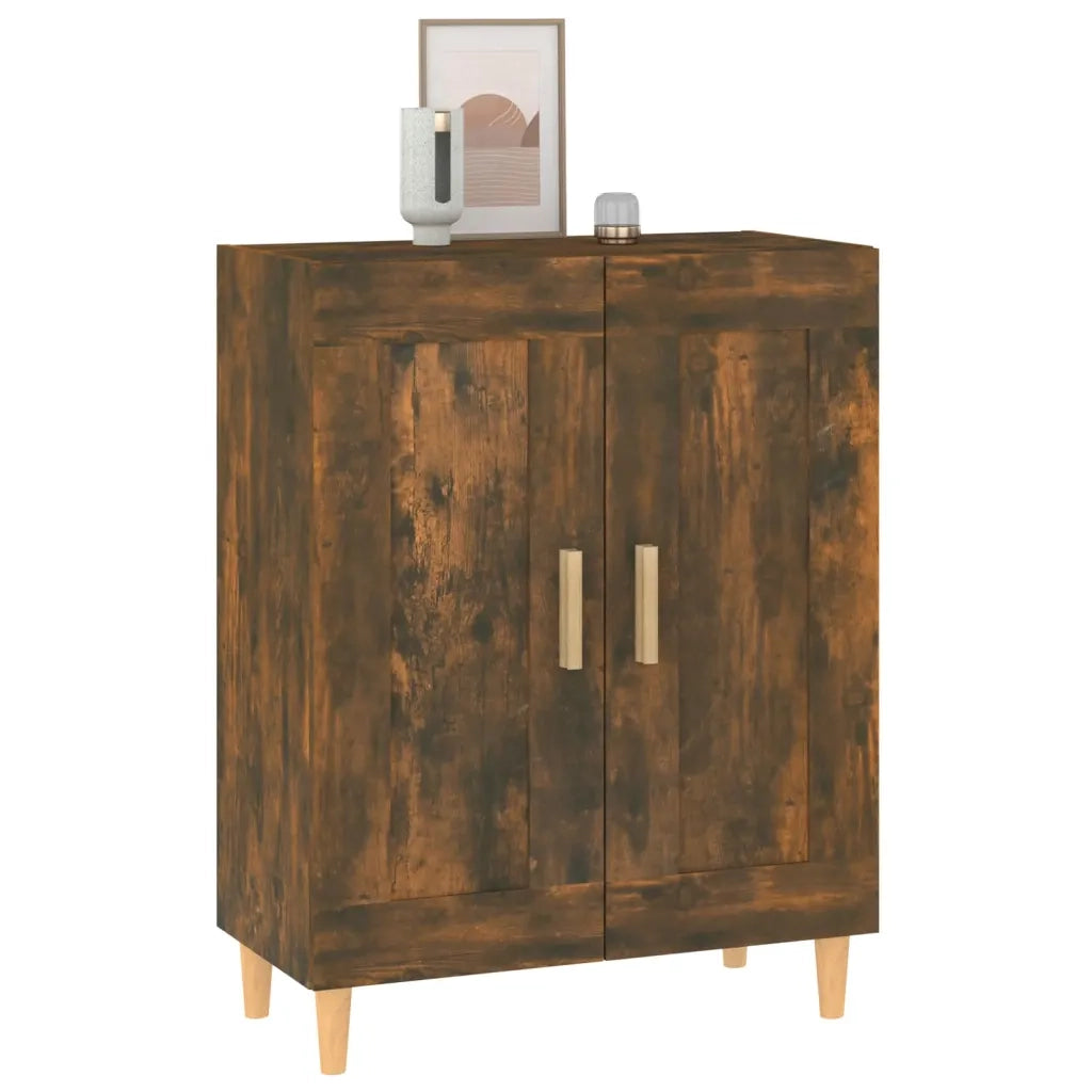 Credenza Rovere Fumo 69,5x34x90 cm in Legno Multistrato 817339