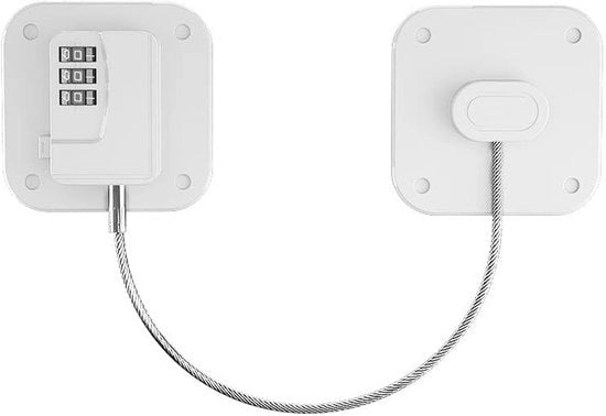 Sicurezza per finestre con password, blocco finestre multifunzionale, adesivo per PVC, senza foratura, chiusura finestra con password, blocco frigorifero con chiave, blocco cavo per bambini