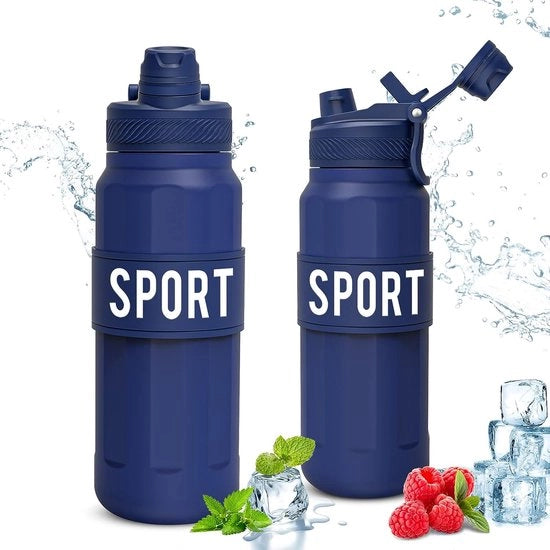 Bicchierino sport 1L, bicchierino acqua con cannuccia 1L, bicchierino sport con due aperture 1L, adatto per fitness, campeggio, yoga, palestra, anidro