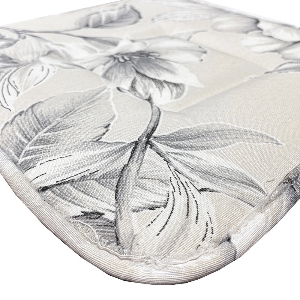 Set 4 Cuscini Sedia Cotone Fiori Vintage Lavabili Coprisedie Universali Con Lacci Fissaggio