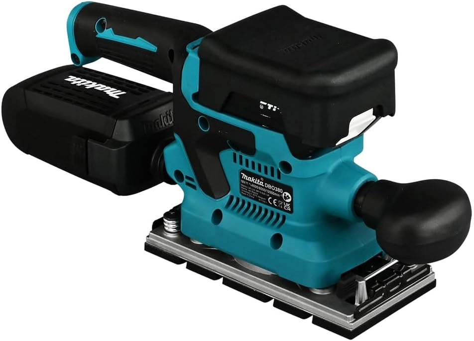 DBO380RTJ 18V Li-ion LXT Levigatrice per finitura brushless completa di 2 batterie da 5,0 Ah e caricabatterie fornito in una custodia Makpac