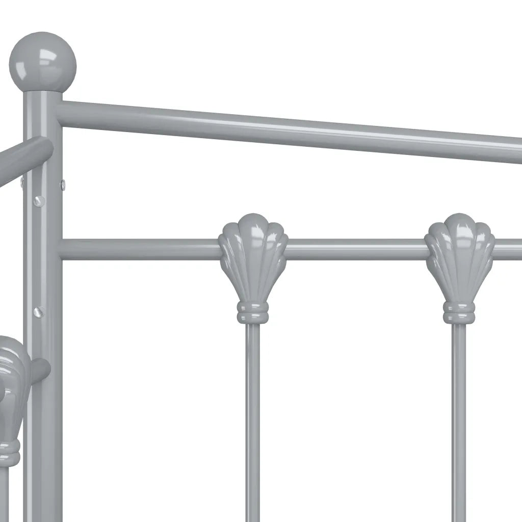 Telaio Divano Letto Estraibile Grigio in Metallo 90x200 cm 324760