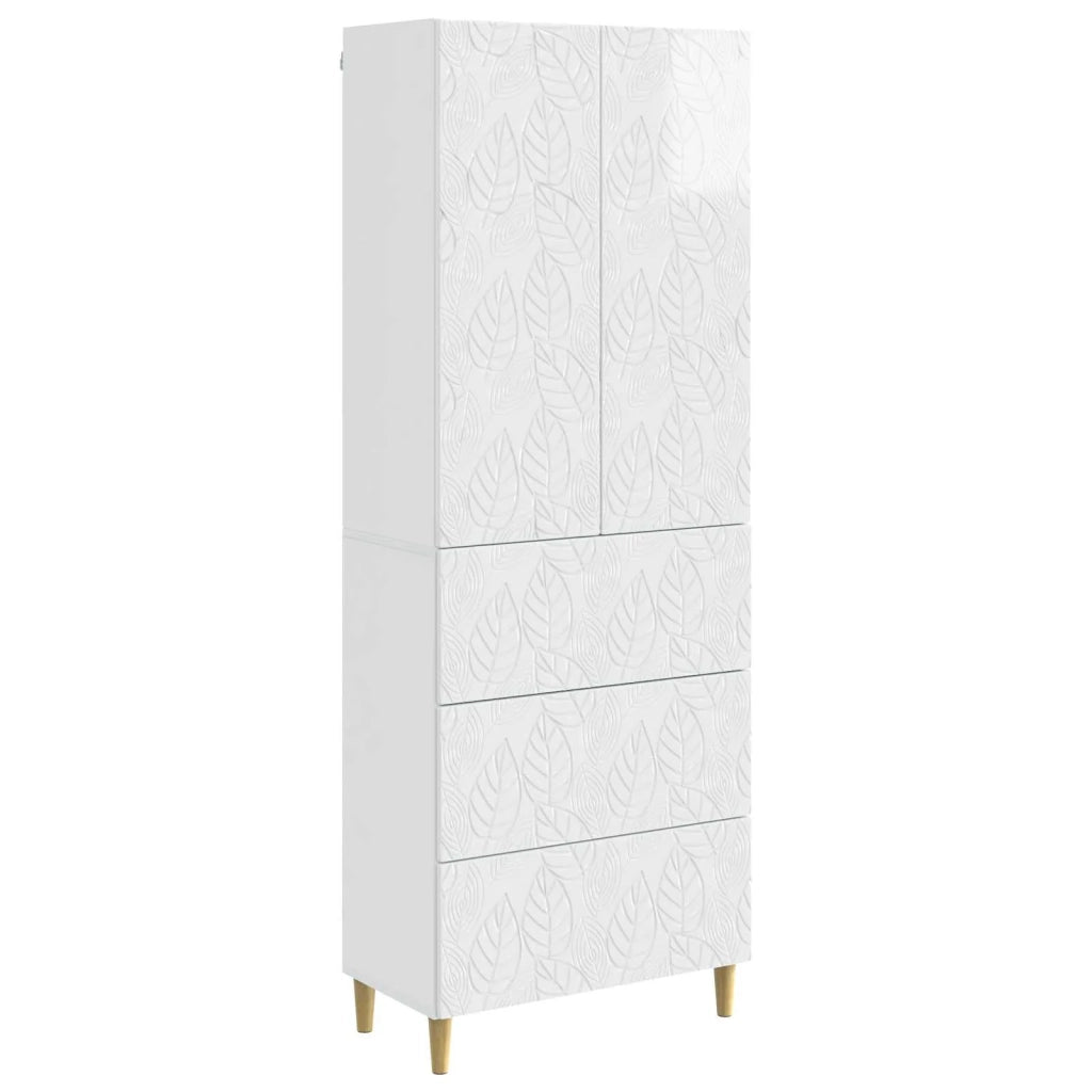 Set di armadi 2 pcs Bianco Lucido 66 x 34,5 x 90 cm