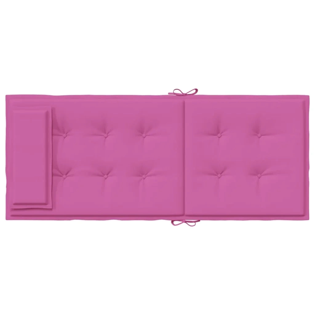 Cuscini per Sedia con Schienale Alto 2pz Rosa in Tessuto Oxford 361934