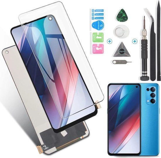 Display per Oppo Find X3 Lite CPH2145 - Set di sostituzione touchscreen Digitizer - Incluso attrezzo - Nero