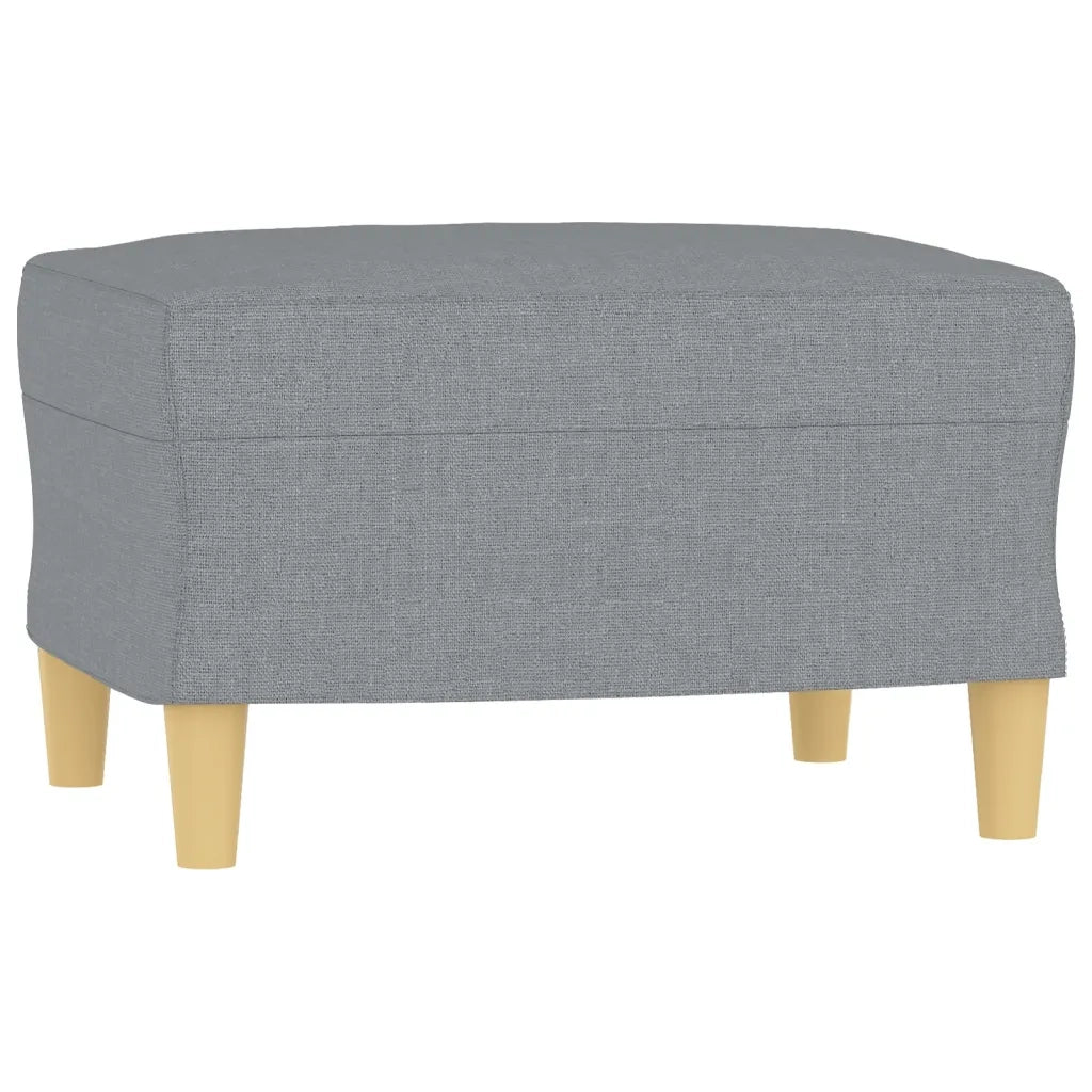 Divano Sedia-Poltrona con Poggiapiedi Grigio Chiaro 60 cm in Tessuto 889983