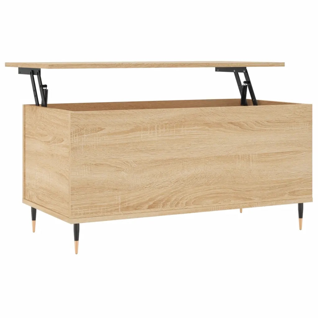 Tavolino Salotto Rovere Sonoma 90x44,5x45 cm Legno Multistratocod mxl 126711