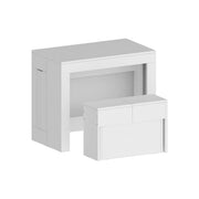 Badesi, set Tavolo e Sedie 12 Posti Made in Italy, Bianco Lucido