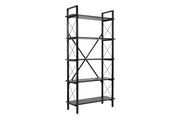 Libreria in legno "Elysian" - 90 x 33 x 180 cm - Legno nero