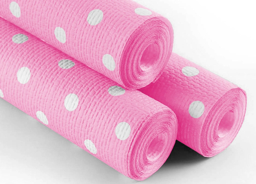 Rotolo Tovaglia A Pois Per Feste Antistrappo 100% Carta Made Italy 5mtx1,20mt - 5 Metri - Rosa