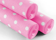 Rotolo Tovaglia A Pois Per Feste Antistrappo 100% Carta Made Italy 5mtx1,20mt - 5 Metri - Rosa