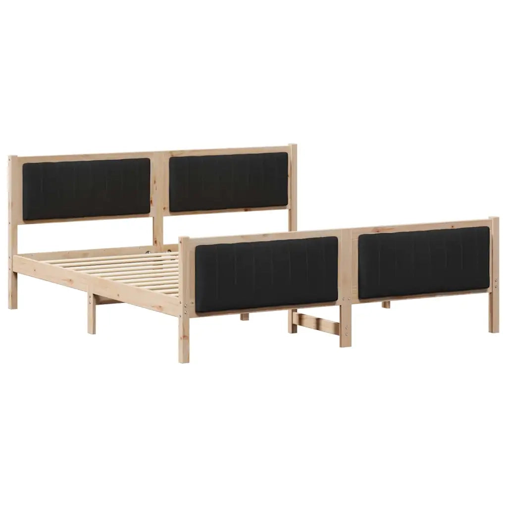 Struttura del Letto con testiera Marrone e nero 180 x 200 cm 3394305