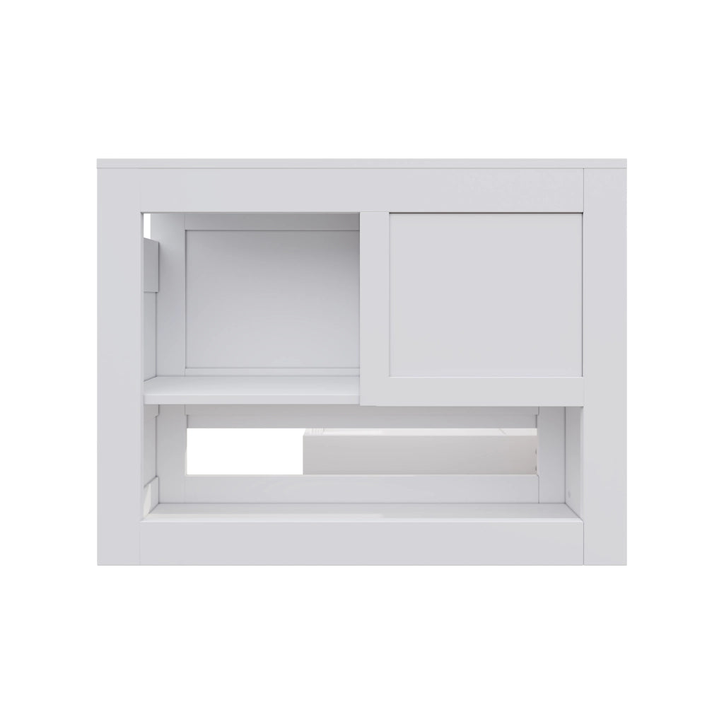 DESMIU Letto bambino daybed 90 × 200 cm con cassetto, contenitore, comodino, senza materasso, bianco