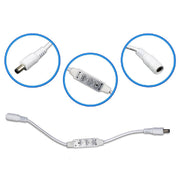 Trade Shop - Controller Strisce Led Dimmerabile Con Connettore Jack 5mm Maschio A Femmina - Bianco